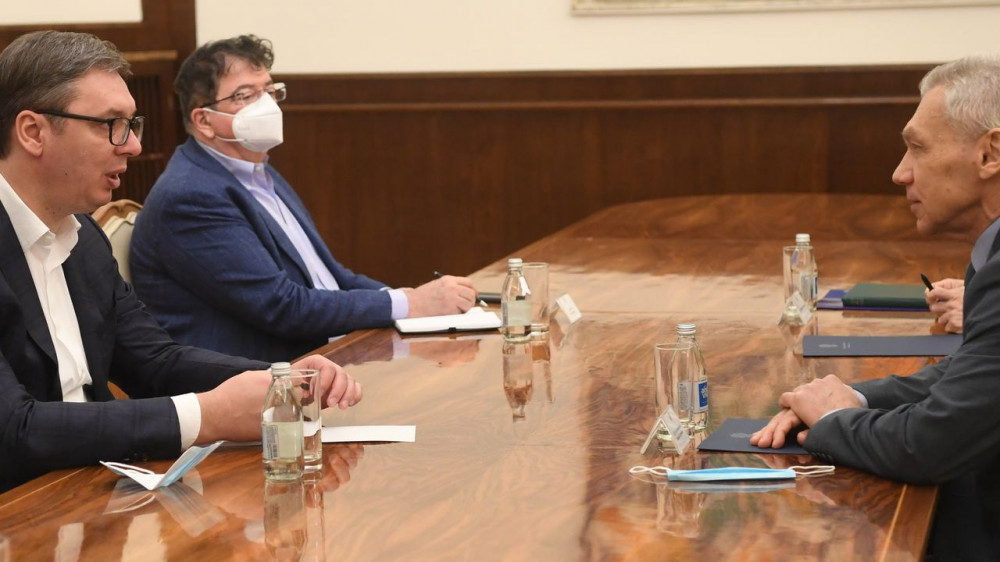 Predsednik Vučić i ambasador RF Bocan-Harčenko zadovoljni ekonomskom saradnjom